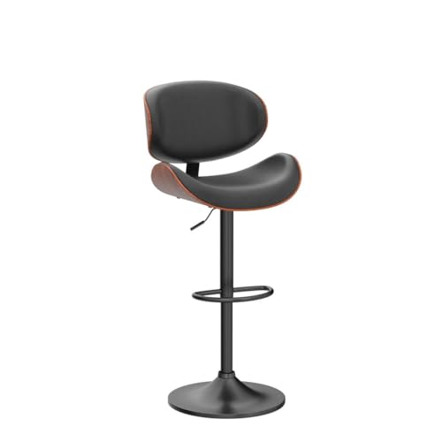 Modern PU Leather Bar Stools Set of 2 for Kitchen Counter