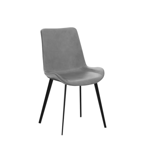 Set of 4 Modern Grey Upholstered Dining Chairs for Kitchen and Dining Room