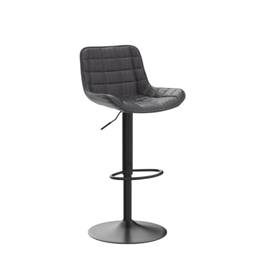 Set of 2 Modern Black Bar Stools for Kitchen Islands