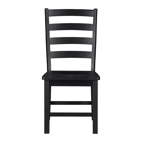 Farmhouse Dining Chairs Set of 2, Black
