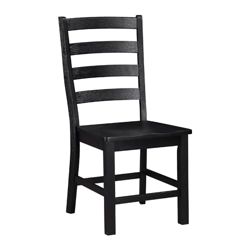 Farmhouse Dining Chairs Set of 2, Black