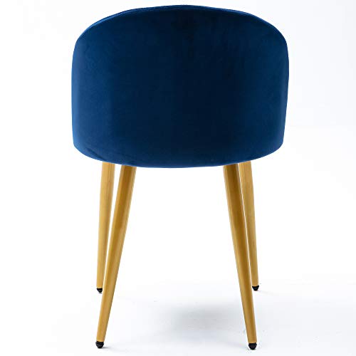 Navy Velvet Dining Chairs Set of 2 for Makeup/Living Room