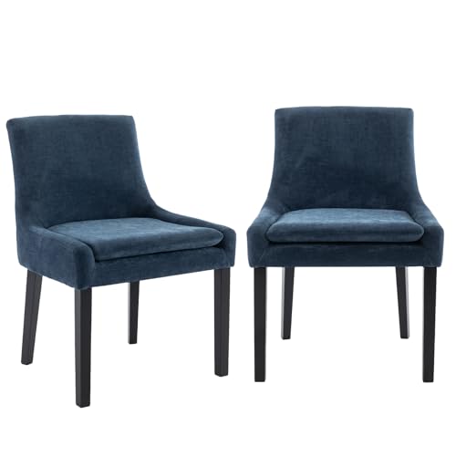 Modern Blue Dining Chair Set of 2