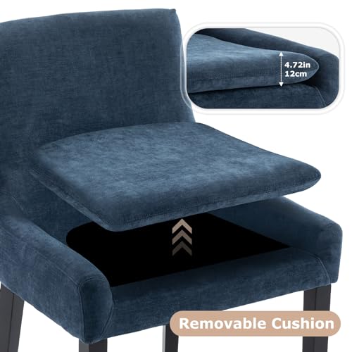 Modern Blue Dining Chairs Set of 2