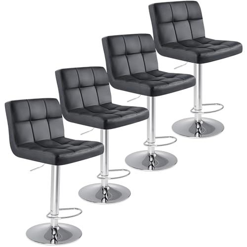 Set of 4 Modern 24-inch Counter Height Bar Stools for Kitchen Island