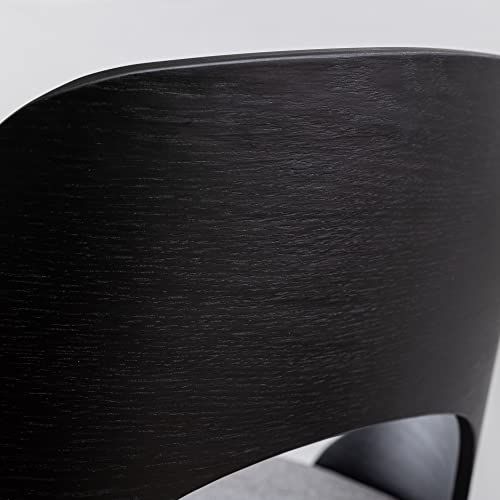 Black Set of 2 Swivel Bar Stools with Back and Footrest for Kitchen Counter and Bar