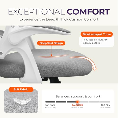 Ergonomic Office Chair with Adjustable Features for Home or Study