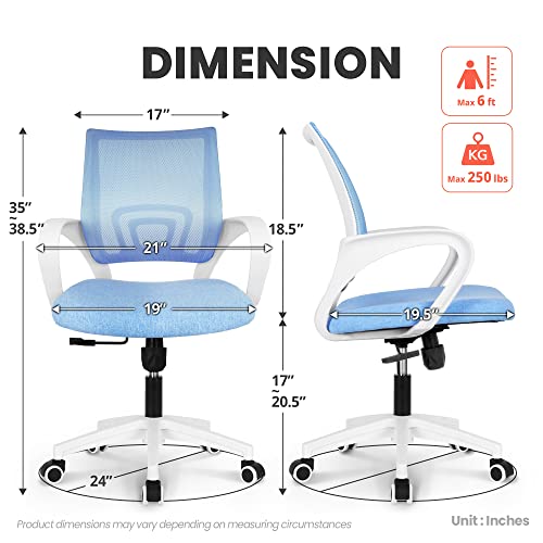 Comfortable Office Chair with Lumbar Support and Swivel Wheels for Gamers and Executive Use