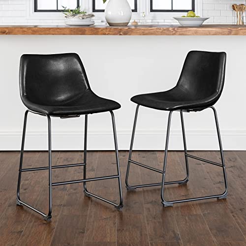 Set of 2 Modern 26 inch Bar Stools for Kitchen and Living Room