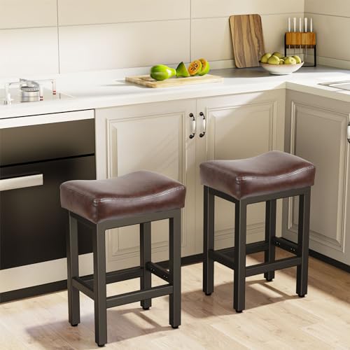 2 Black 24" Kitchen Island Stools
