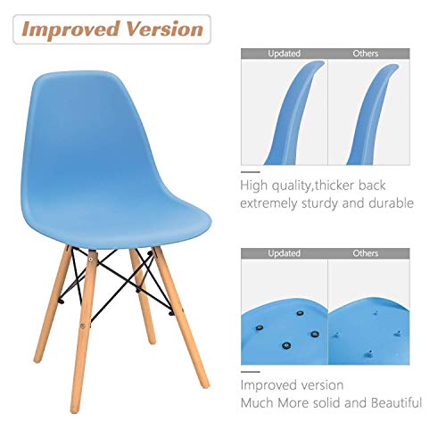 Modern Style Dining Chairs Set of 4 for Kitchen, Bedroom, Living Room - Blue