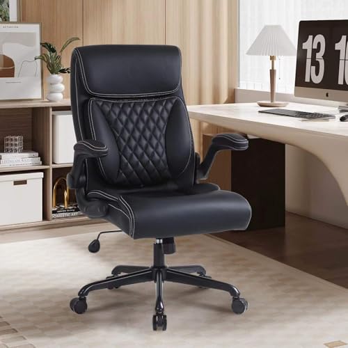 Ergonomic Executive Office Chair with Lumbar Support and Adjustable Height