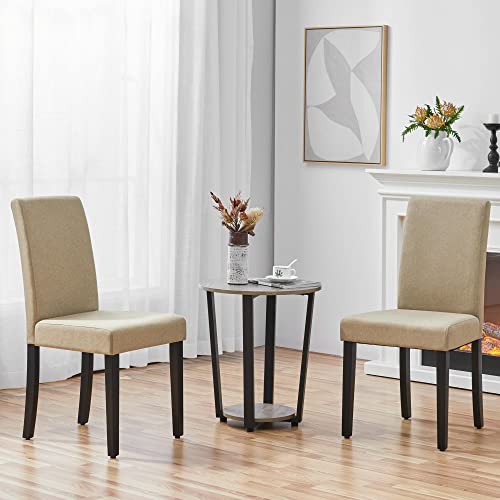 Set of 4 Yaheetech Modern Fabric Dining Chairs for Kitchen Living Room
