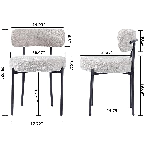 Modern Light Grey Dining Chairs Set of 2 for the Kitchen and Dining Room