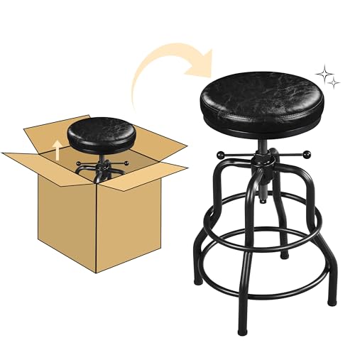 Vintage Industrial Bar Stool for Kitchen Counter, Black, 1 Piece