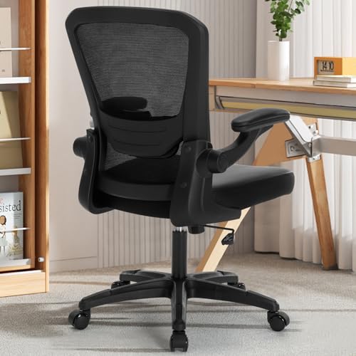 Ergonomic Mesh and PU Leather Office Chair with Lumbar Support and Adjustable Height for Executives