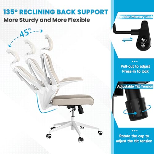 Ergonomic Office Chair for 500LB, with Wheels and Arms