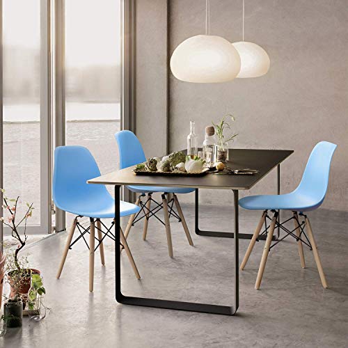 Modern Style Dining Chairs Set of 4 for Kitchen, Bedroom, Living Room - Blue