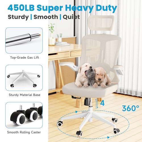 Ergonomic Office Chair for 500LB, with Wheels and Arms