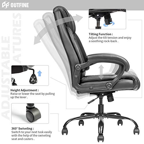 Simplified and refined title, preserving target audience information: Ergonomic Executive Office Chair with 5-Year Hydrolysis-Resistant Leather and Tilting Function