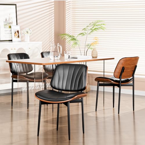 Mid Century Modern Dining Chairs Set of 2 for Kitchen and Dining Room