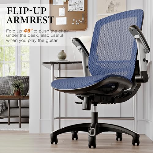 Ergonomic Office Chair with Lumbar Support and Adjustable Arms for Working and Gaming