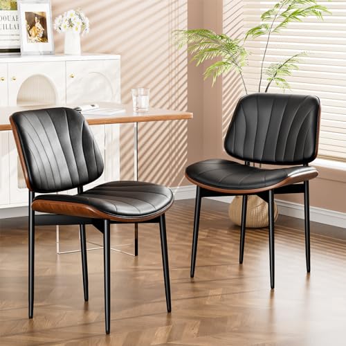 Mid Century Modern Dining Chairs Set of 2 for Kitchen and Dining Room