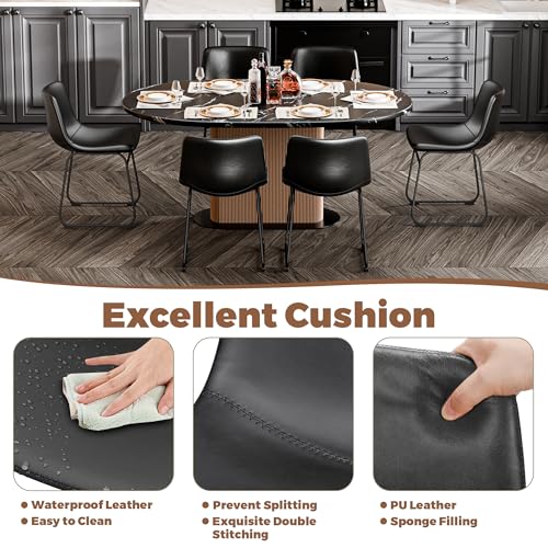 Modern Armless Dining Chairs Set of 2 for Home Bistro and Coffee Shops