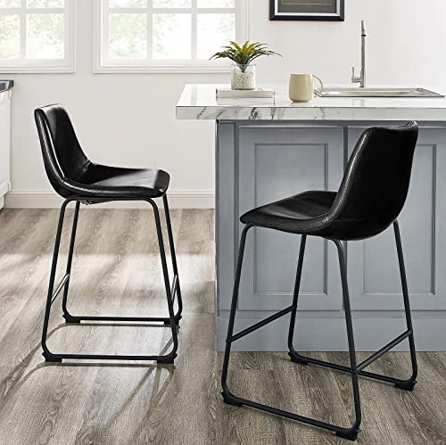 Set of 2 Modern 26 inch Bar Stools for Kitchen and Living Room