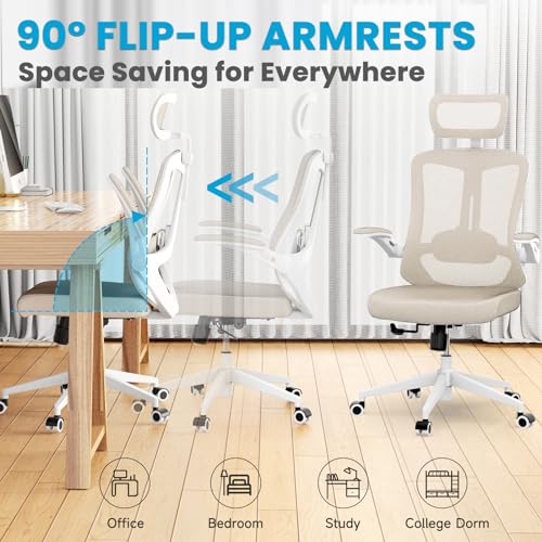 Ergonomic Office Chair for 500LB, with Wheels and Arms