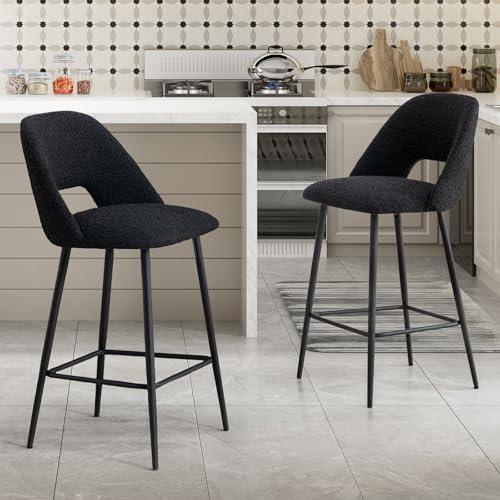Modern 27" Upholstered Bar Stool Set for Kitchen Island & Home Bar