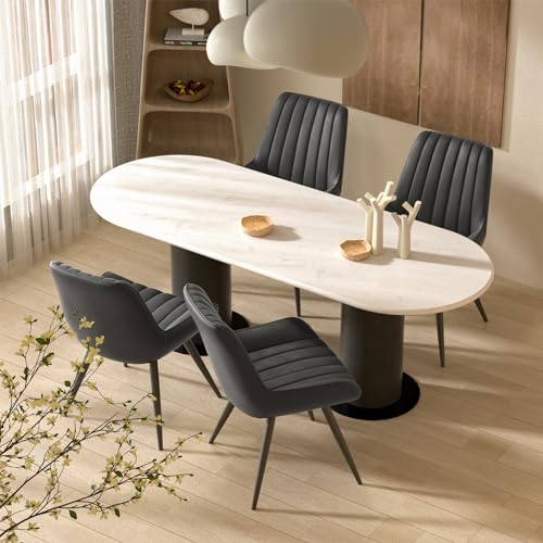 Stylish Black Dining Chair Set for Kitchen