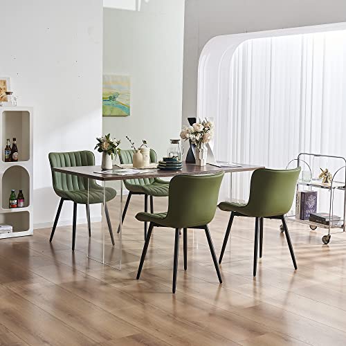 Olive Green Dining Chair Set of 2 for Modern Kitchen