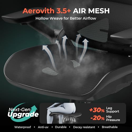 High Back Ergonomic Mesh Office Chair for Long Desk Work