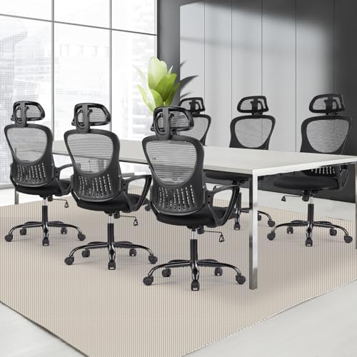 Ergonomic High-Back Desk Chair with Adjustable Headrest and Lumbar Support for Home Office or Gaming