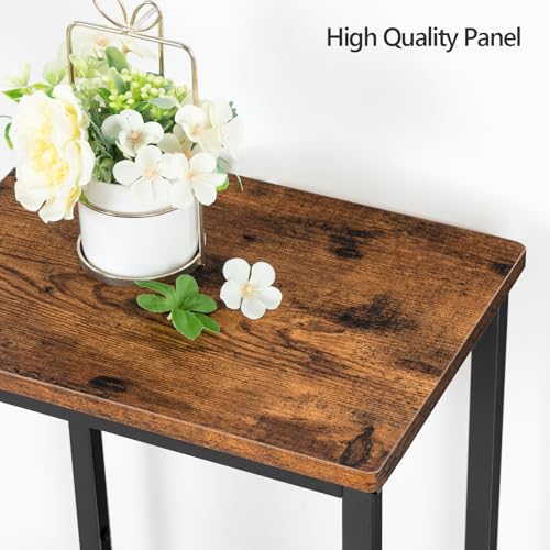 2 Rustic Brown Bar Stools for Dining and Kitchen