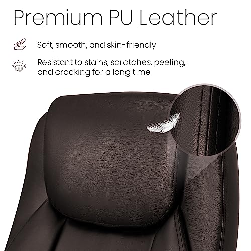 Ergonomic Office Chair with Adjustable Features for Gaming and Desk (Brown)