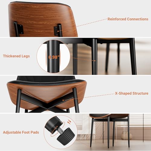 Mid Century Modern Dining Chairs Set of 4