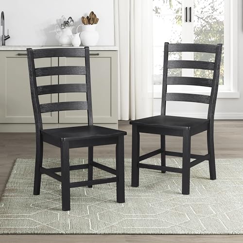 Black Farmhouse Dining Chair Set of 2